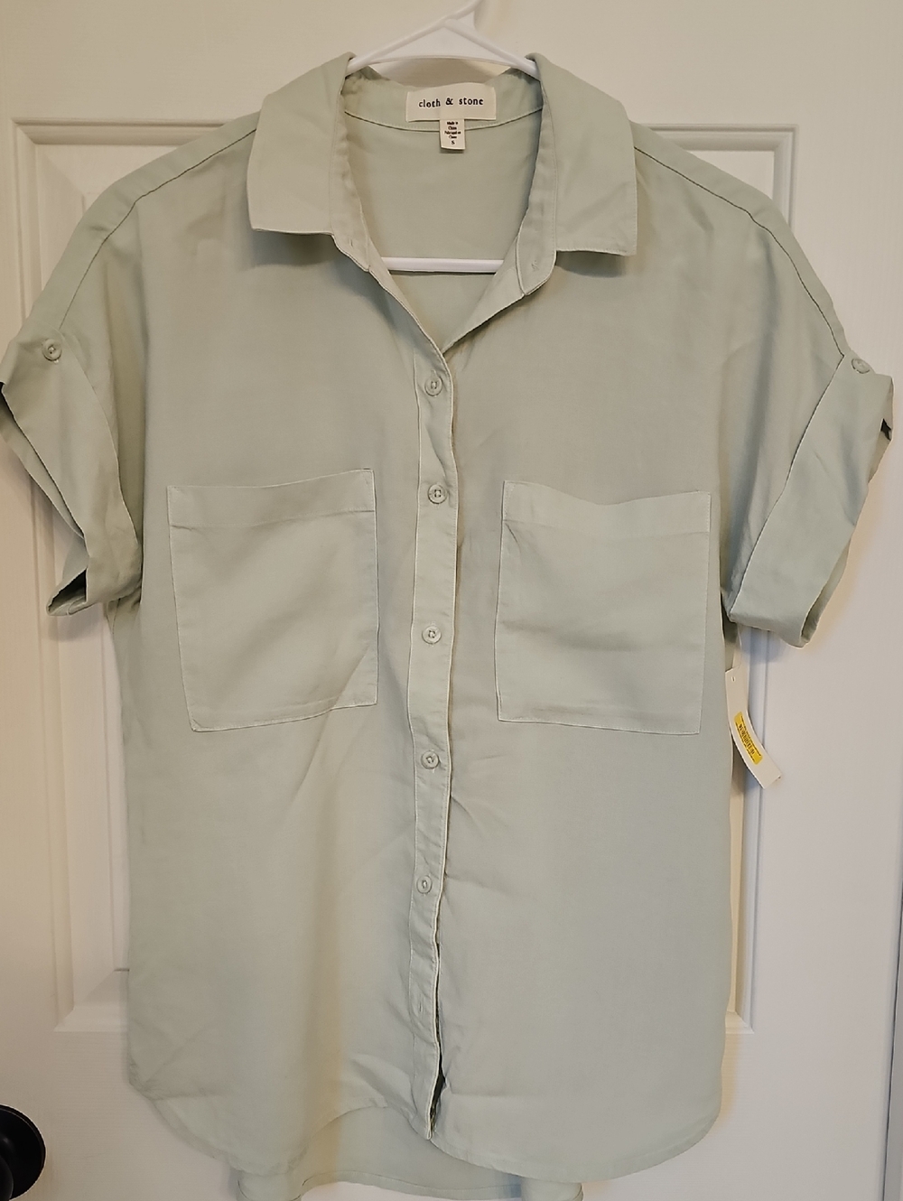 cloth & stone Pale Mint Short-Sleeve Button-Up Shirt